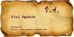 Visi Agaton névjegykártya